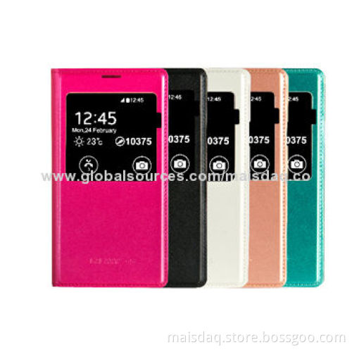 Leather Cases for Samsung Galaxy S5 with Power Nap Function, Smart Windows